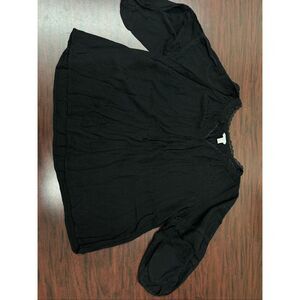 Cato Black Leopard Print Blouse Size X-Large